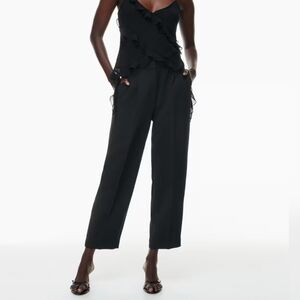 Wilfred Carrot Pant Black Women's 8 Pleated Office Business Casual